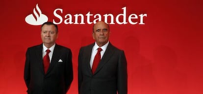 Sáenz y Botin, en la presentación de los resultados.