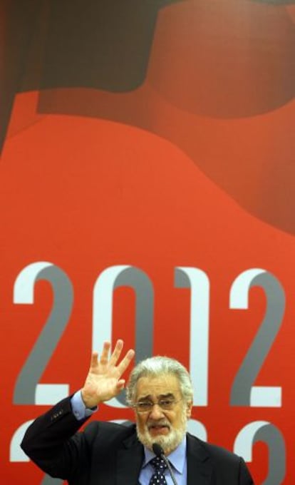 Plácido Domingo, en el Teatro de la Maestranza.