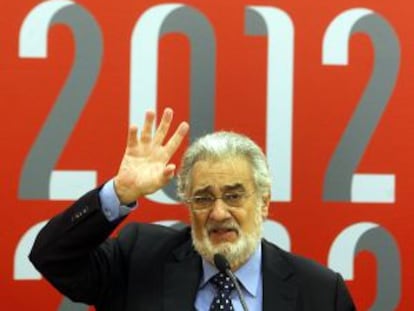 Pl&aacute;cido Domingo, en el Teatro de la Maestranza.