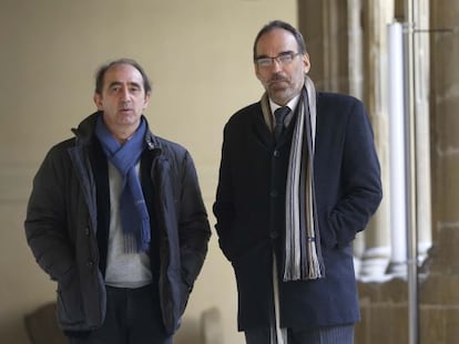 Innerarity (a la izquierda) y Fernando Iglesias, en la presentación del manifiesto.
