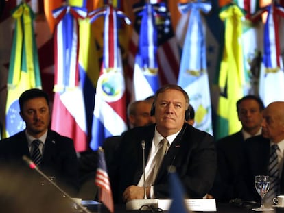 El secretario de Estado de EEUU, Mike Pompeo, participa en Buenos Aires de la Conferencia Ministerial Hemisférica de Lucha contra el Terrorismo.