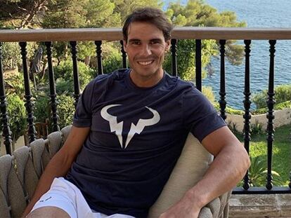 Rafa Nadal, en su casa de Manacor.