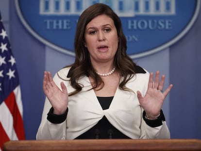 La subsecretaria de prensa de la Casa Blanca, Sarah Huckabee Sanders.