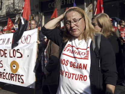 Protesta de treballadors de Panrico.