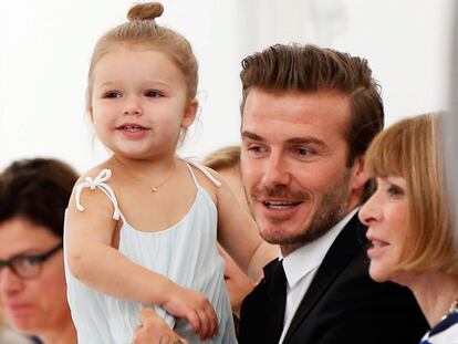 Harper, protagonista del front row del desfile de Victoria Beckham