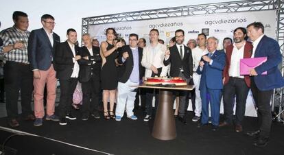 Participantes en la gala del pasado lunes de la Academia de Gastronomía.