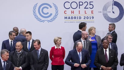 La presidenta de la Comisión Europea, Ursula von der Leyen, en la inaguración de la COP25.