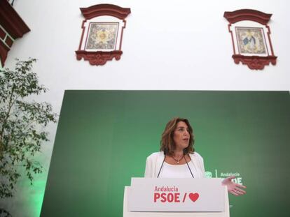 La secretaria general del PSOE-A, Susana Díaz, el pasado 16 de enero.