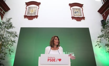 La secretaria general del PSOE-A, Susana Díaz, el pasado 16 de enero.