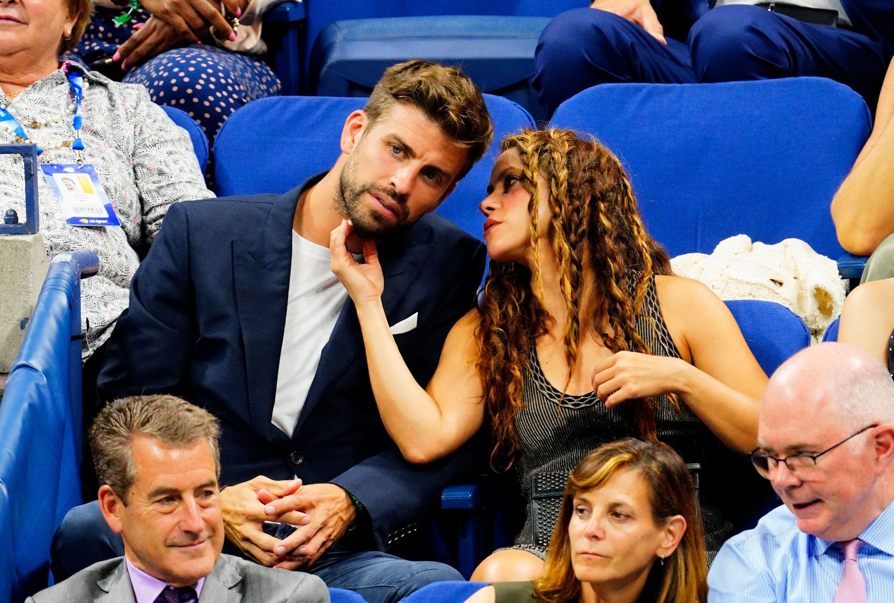 Shakira y Piqué animan a Rafael Nadal en el US Open de 2019, en Nueva York.