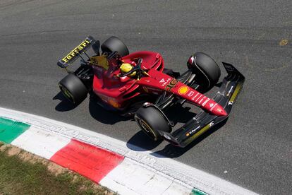 Charles Leclerc durante la clasificación del Gran Premio de Italia este sábado.