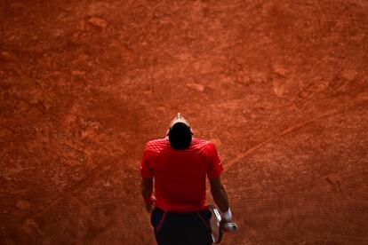 El serbio, durante la final de Roland Garros frente al noruego.