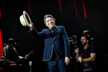 Joaquín Sabina concert at the Movistar Arena in Madrid.