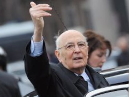 El presidente de la Rep&uacute;blica Italiana, Giorgio Napolitano.