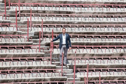 Mario Zulaica en un tendido de la Plaza M&eacute;xico.