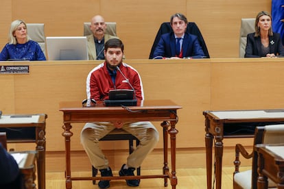 Mohamed Houli, durante su comparecencia en la comisión de investigación del 17-A en el Congreso de los Diputados.