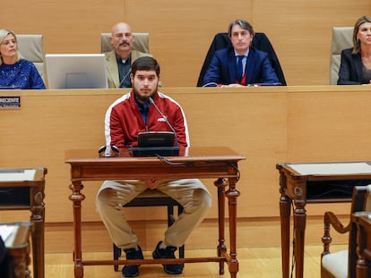 Mohamed Houli, durante su comparecencia en la comisión de investigación del 17-A en el Congreso de los Diputados.