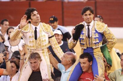 Los hermanos Rivera durante la feria taurina de Villanueva del Arzobispo.