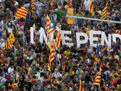 La gran manifestaci&oacute;n independentista celebrada el pasado 11 de septiembre en Barcelona con el lema &quot;Catalu&ntilde;a, nuevo Estado de Europa&quot;.