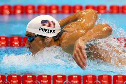 Phelps, en una previa de los 200m mariposa.