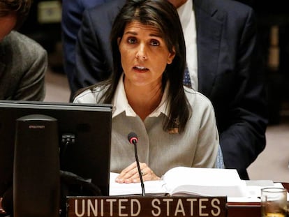 Embaixadora dos EUA na ONU, Nikki Haley.