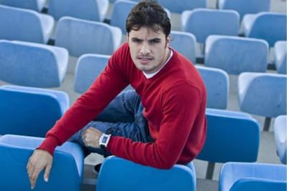 Pedro León, en el estadio del Getafe.