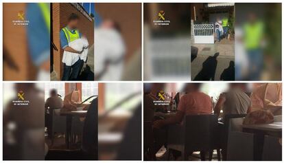 Imágenes facilitadas por la Guardia Civil tras la detención de una pareja de hombres y una mujer que les vendió a su recién nacida.