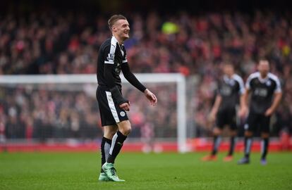 Jamie Vardy en el partido contra el Arsenal. 