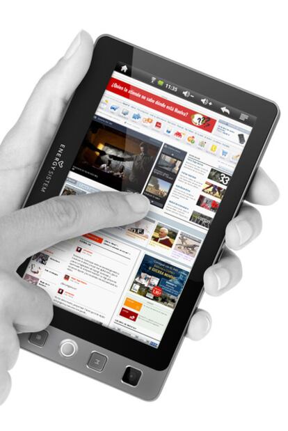 La tableta Energy Sistem, con pantalla de cinco pulgadas.