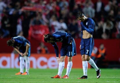 Bale y Cristiano, en el partido ante el Sevilla.