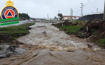 The River Seco, where it passes through Vélez-Malaga.