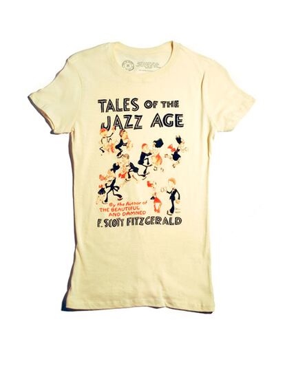 Out of print se ha especializado en ropa y complementos relacionados con la literatura. Esta camiseta está inspirada en Cuentos de la edad de jazz de Scott Fitzgerald. (24 euros aprox.)