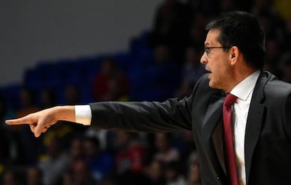 Pedro Martínez, en el partido Buducnost-Baskonia.