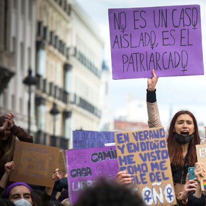 DVD 1097. Manifestación de la huelga estudiantil feminista del 8M, en la Puerta del Sol. (Foto: JUAN BARBOSA)