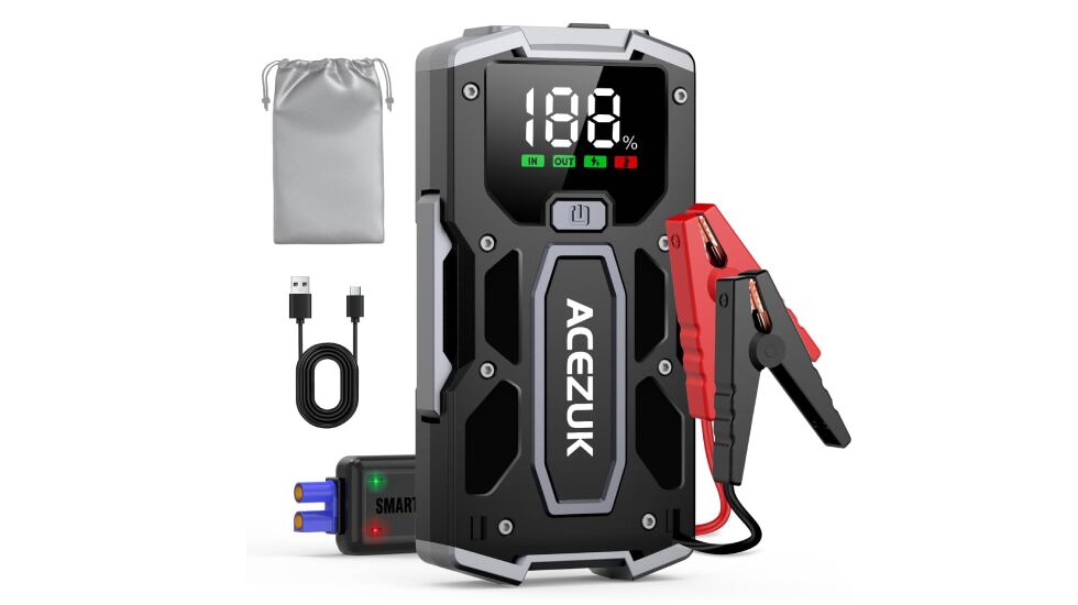 Arrancador de baterías para coches diésel y gasolina.