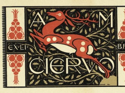 Ex-libris A.M. Ciervo (1918).