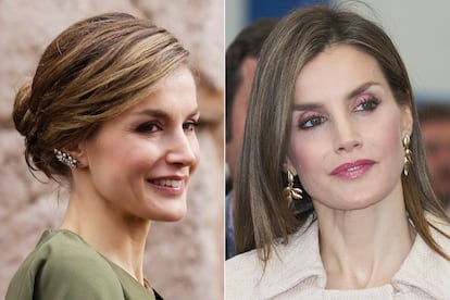 Los últimos looks de Doña Letizia destacan por los maquillajes y accesorios (pendientes, sobre todo) más arriesgados.