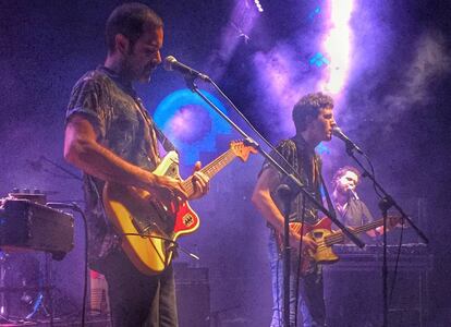 El grupo Pony Bravo durante su concierto en Madrid.