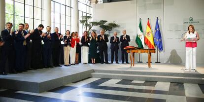 Susana Díaz se dirige a su nuevo Gobierno.