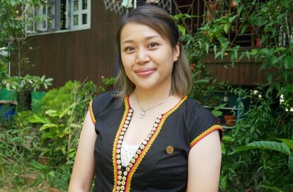 Junia Anilik, durante la celebración de una boda en la comunidad kardazan en la provincia de Sabah, en Malasia. 