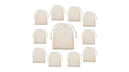 Juego de diez bolsas con cuerdas
