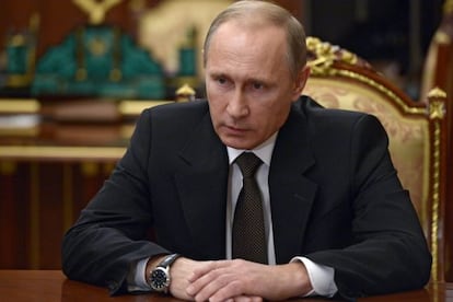 El presidente ruso, Vladímir Putin, este martes en Moscú.