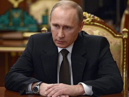 El presidente ruso, Vladímir Putin, este martes en Moscú.