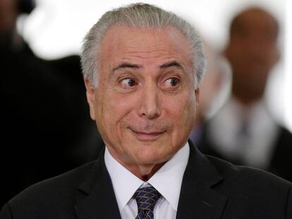 O presidente interino, Michel Temer, no último dia 13.