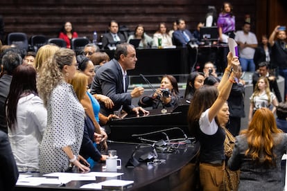 Cuauhtémoc Blanco en la Cámara de Diputados, en Ciudad de México, el 25 de marzo.
