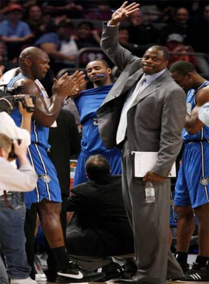 Patrick Ewing, entrenador asistente de los Magic de Orlando y ex jugador de los Knicks de Nueva York