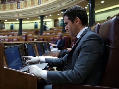 PP general secretary Teodoro García Egea in Congress this week.