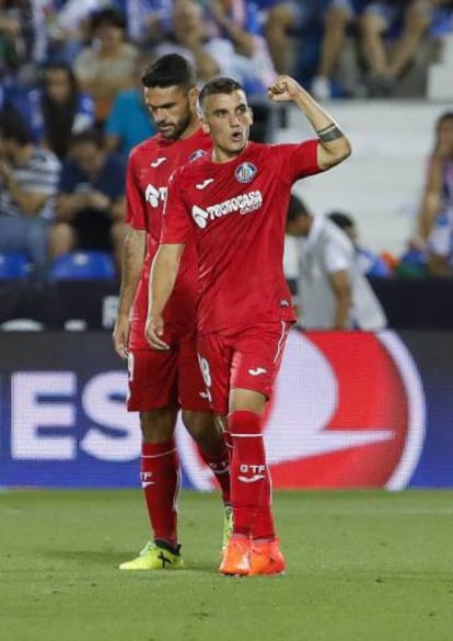 Mauro Arambarri celebra su gol al Leganés.