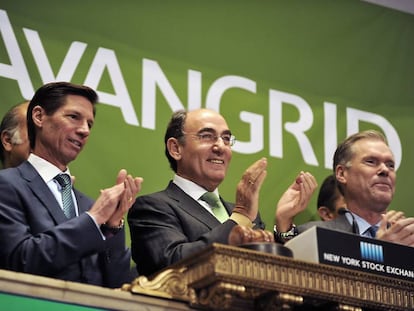 Estreno bursátil de Avangrid en Wall Street, en 2015, en una imagen facilitada por la compañía.