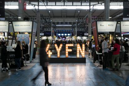 El pabellón del Mobile World Congress dedicado a las 'startups' en el espacio 4YFN (4 Years From Now).